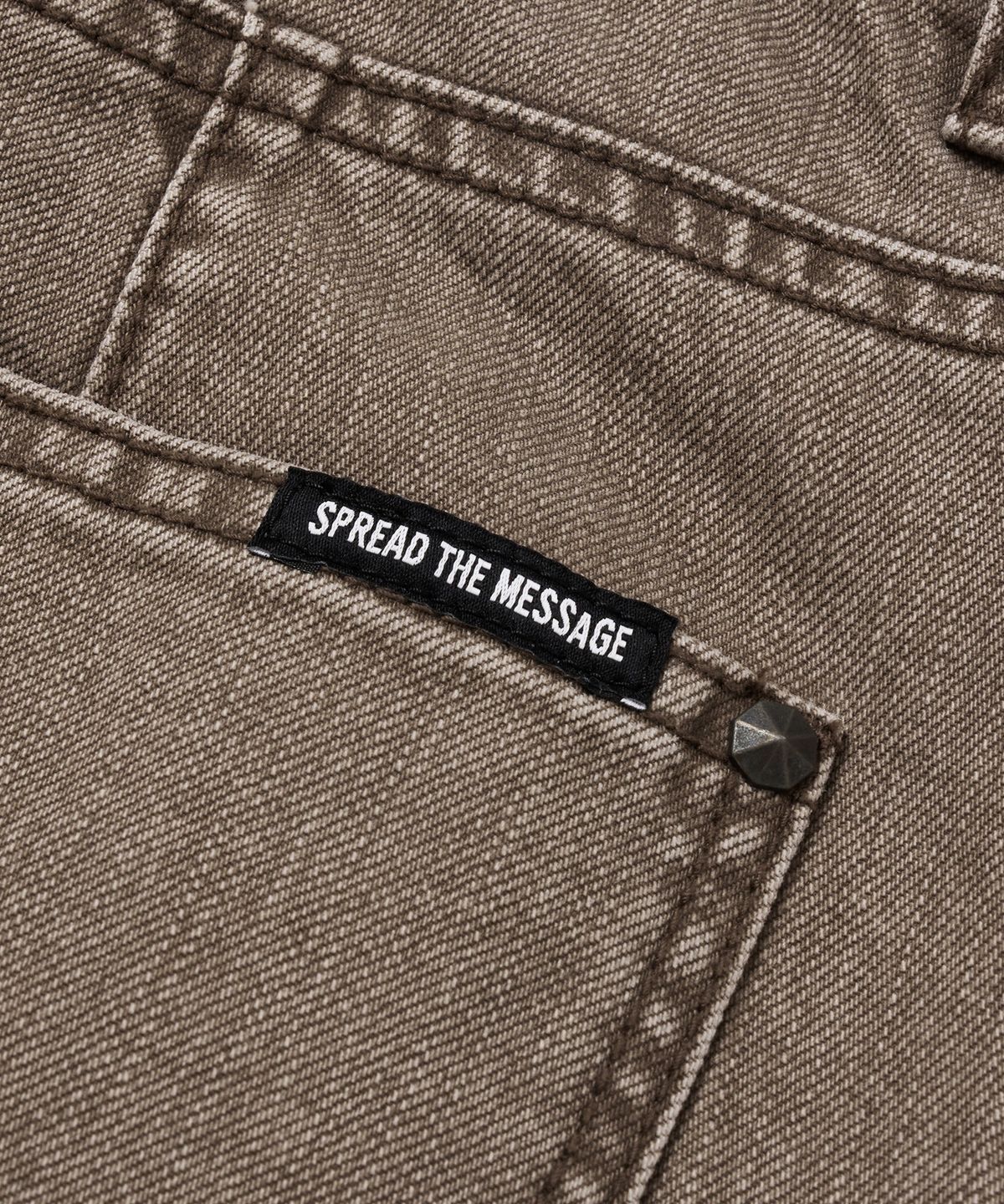 브라운브레스(BROWNBREATH) CURVED DENIM PANTS - BEIGE