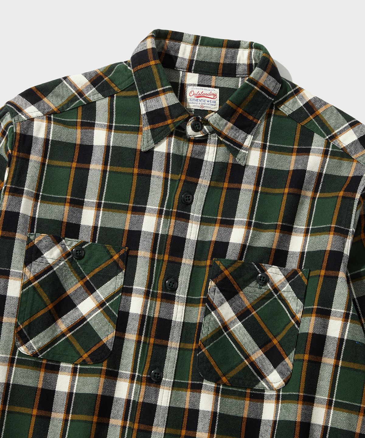 아웃스탠딩(OUTSTANDING) USN UTILITY CHECK SHIRT_GREEN CHECK