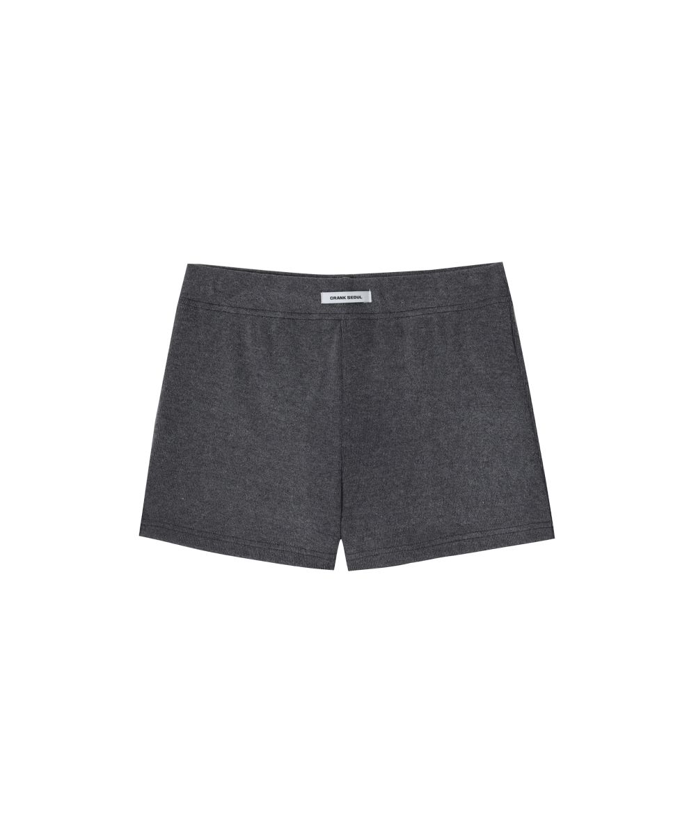 パンツ CRANK  Ribbed micro shorts_Charcoal MUSINSA | CRANK Knit Micro Shorts_Charcoal