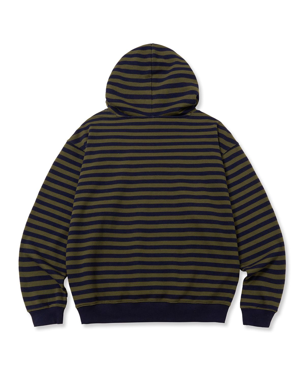 브라운브레스(BROWNBREATH) STRIPE TAG HOODIE - KHAKI