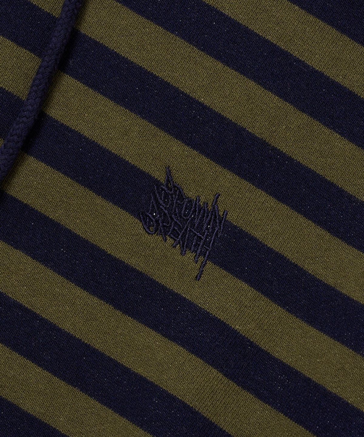 브라운브레스(BROWNBREATH) STRIPE TAG HOODIE - KHAKI