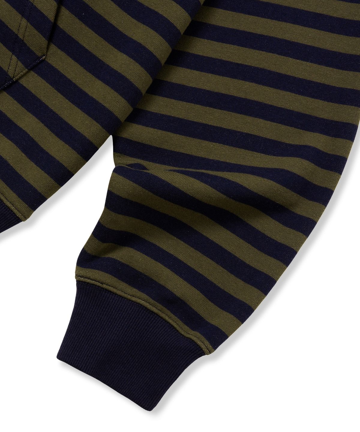 브라운브레스(BROWNBREATH) STRIPE TAG HOODIE - KHAKI