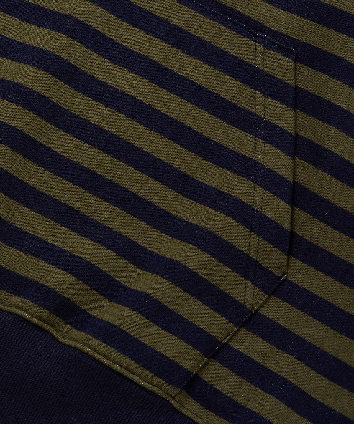브라운브레스(BROWNBREATH) STRIPE TAG HOODIE - KHAKI