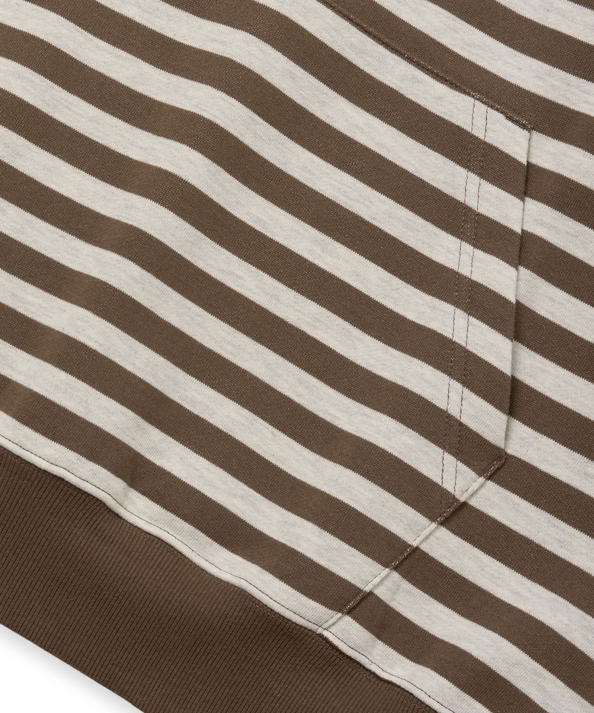 브라운브레스(BROWNBREATH) STRIPE TAG HOODIE - OATMEAL