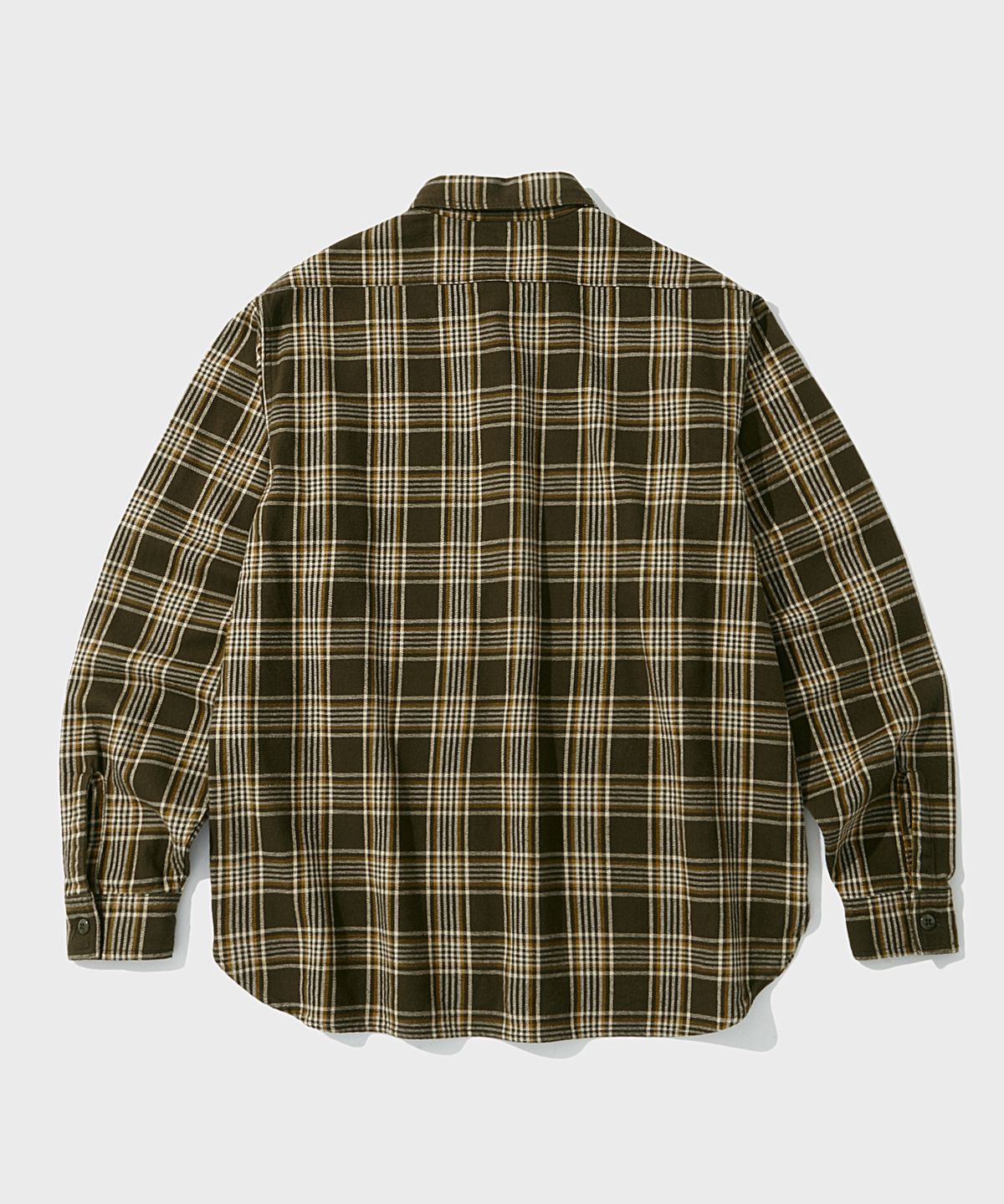 아웃스탠딩(OUTSTANDING) USN UTILITY CHECK SHIRT_BROWN CHECK