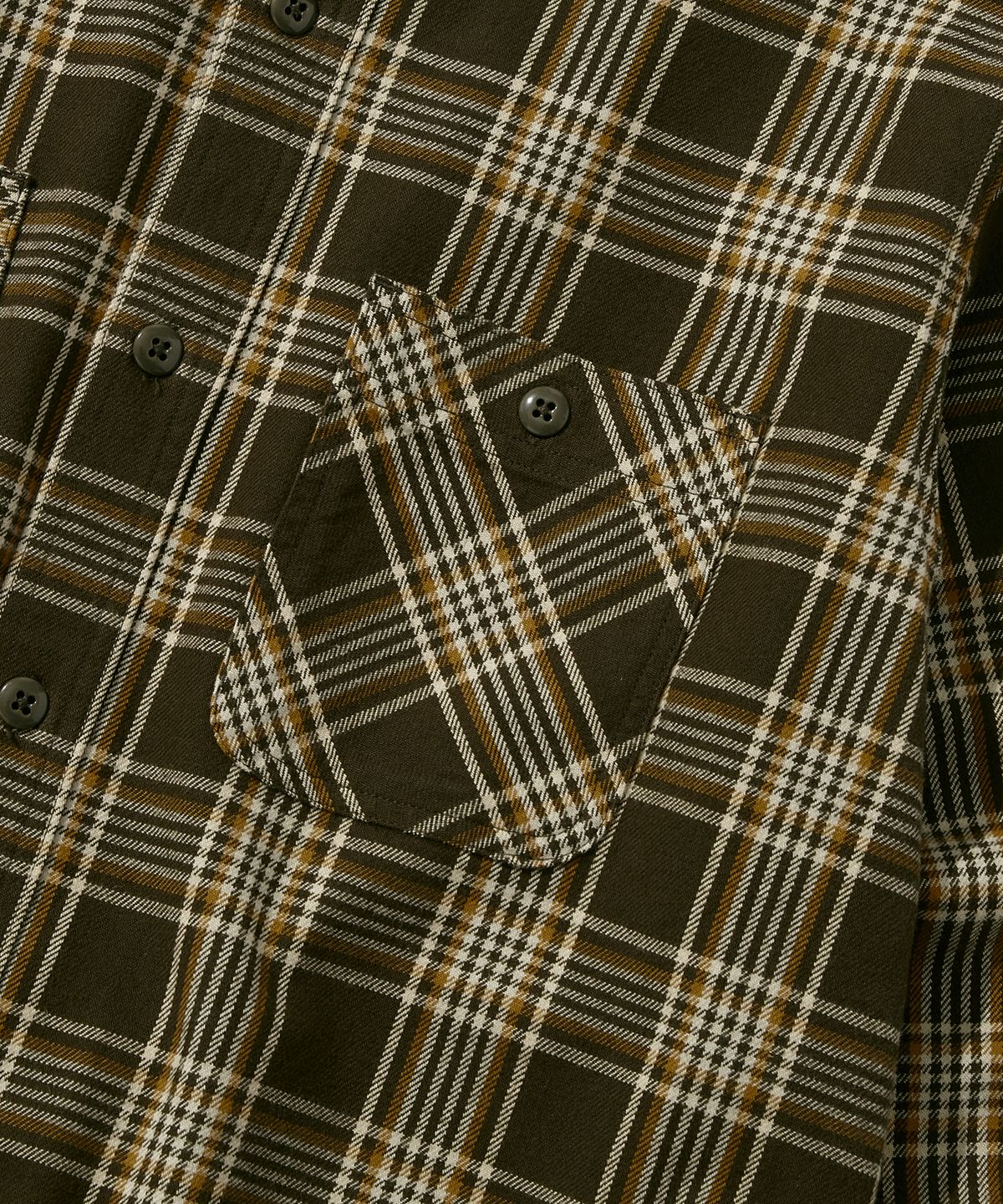 아웃스탠딩(OUTSTANDING) USN UTILITY CHECK SHIRT_BROWN CHECK