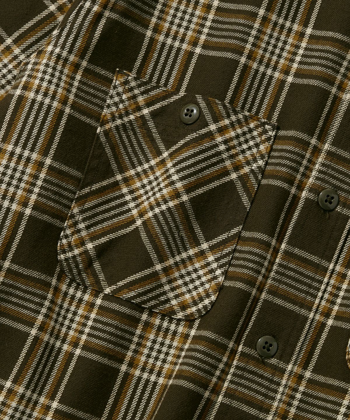아웃스탠딩(OUTSTANDING) USN UTILITY CHECK SHIRT_BROWN CHECK