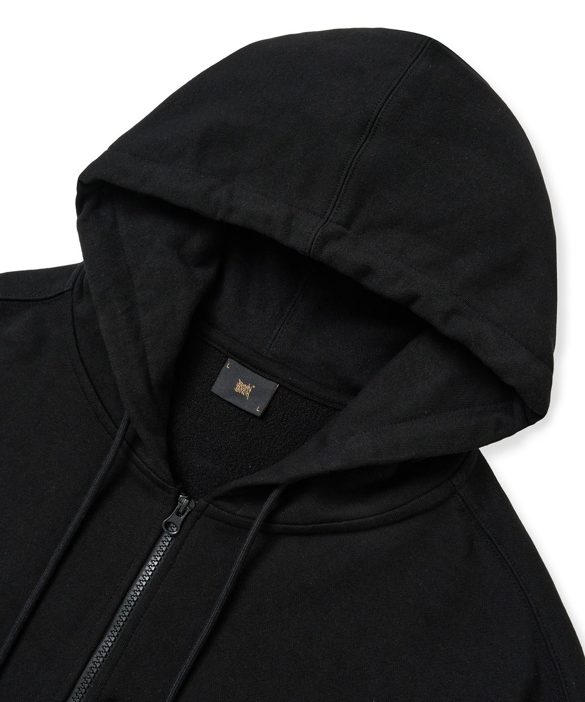 브라운브레스(BROWNBREATH) [25FALL] TAG HOOD ZIP UP - BLACK