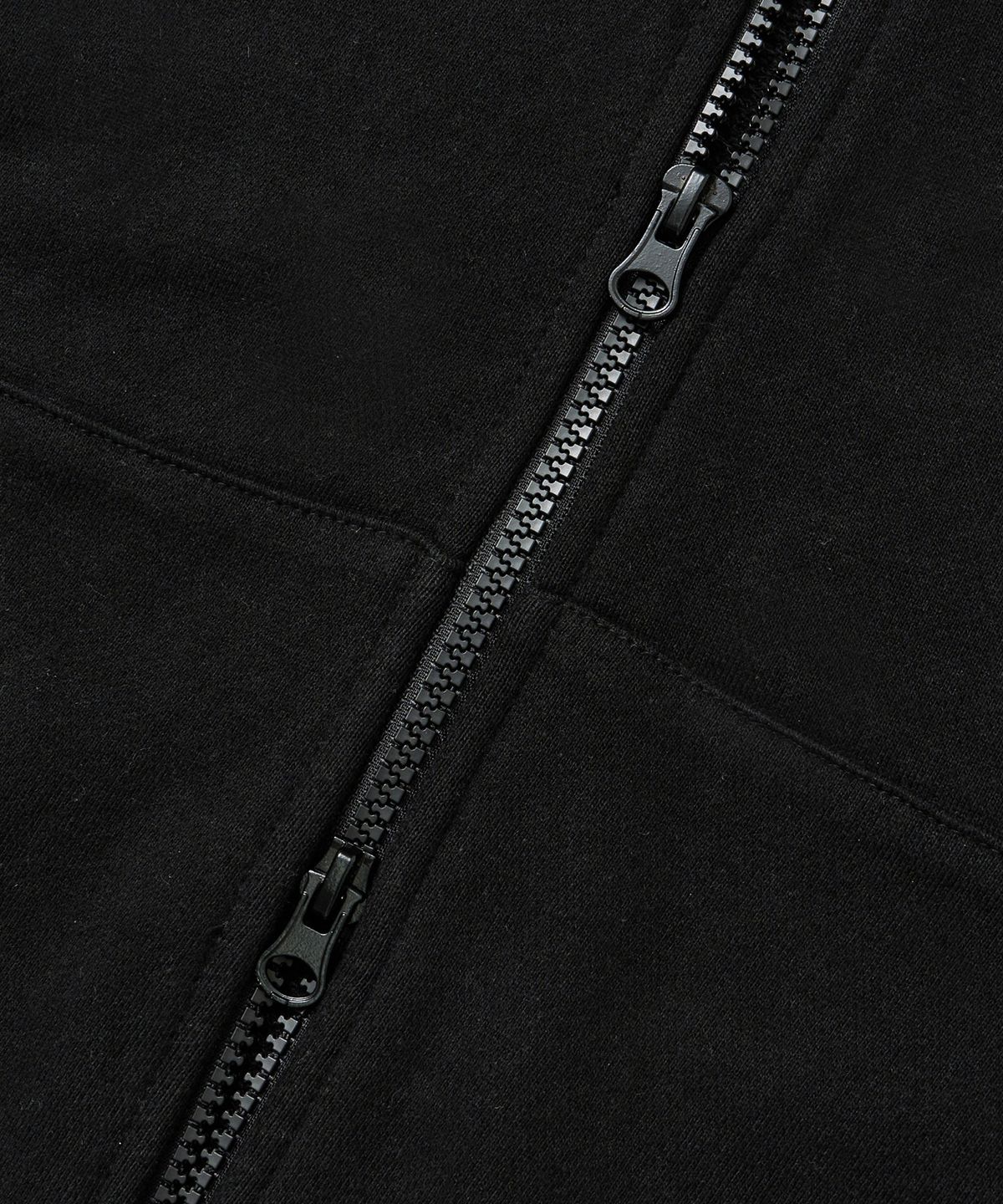브라운브레스(BROWNBREATH) [25FALL] TAG HOOD ZIP UP - BLACK