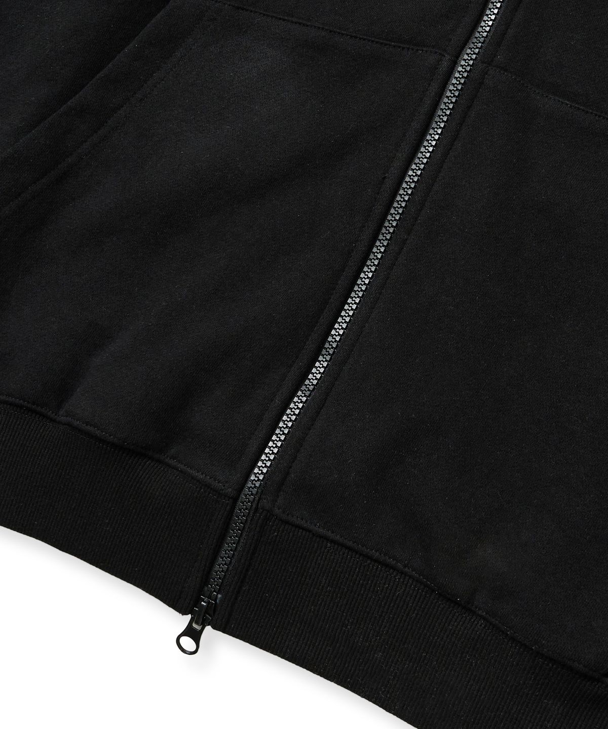 브라운브레스(BROWNBREATH) [25FALL] TAG HOOD ZIP UP - BLACK