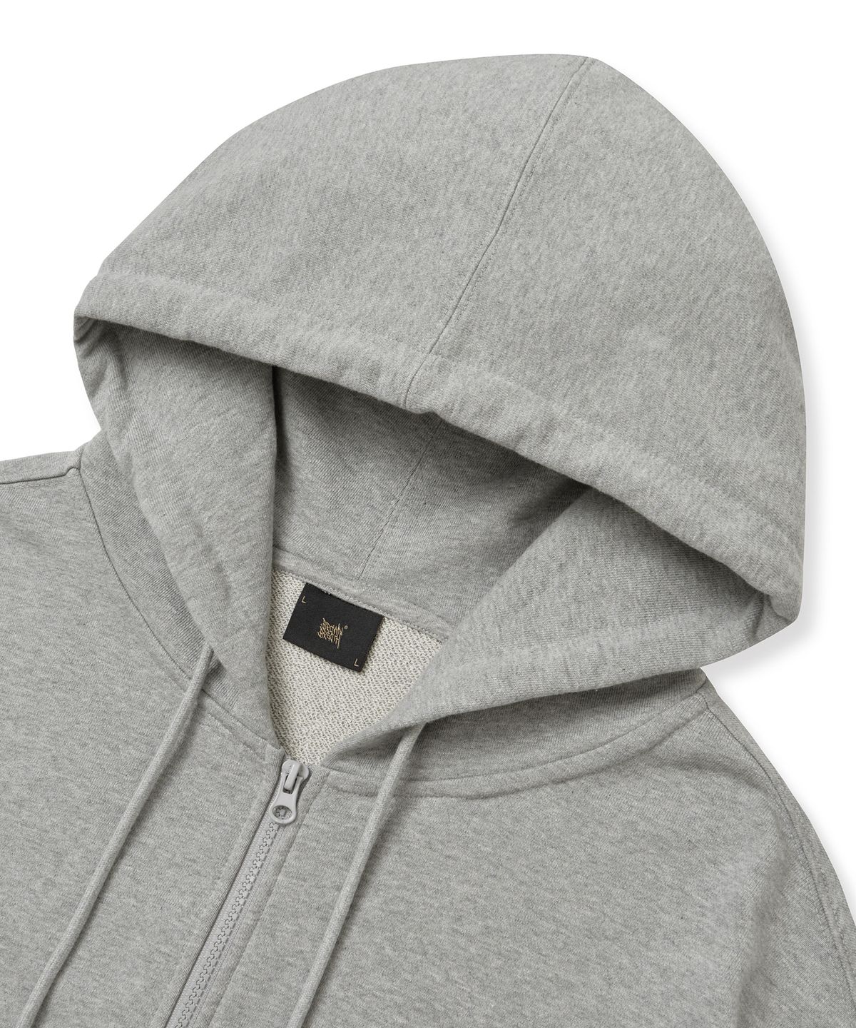 브라운브레스(BROWNBREATH) [25FALL] TAG HOOD ZIP UP - MELANGE GREY