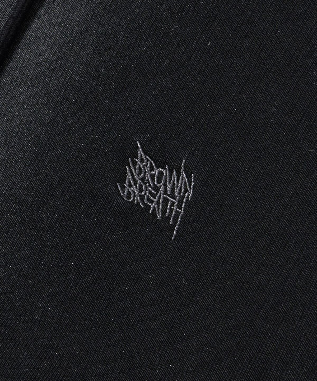 브라운브레스(BROWNBREATH) BROKEN TAG DIRTY HOOD ZIP UP - BLACK