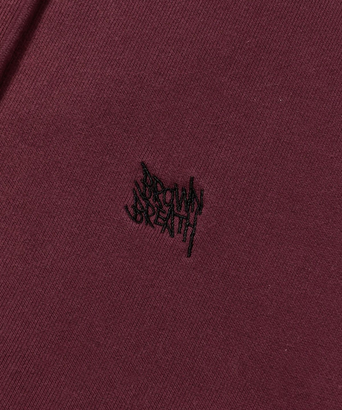 브라운브레스(BROWNBREATH) BROKEN TAG DIRTY HOOD ZIP UP - BURGUNDY