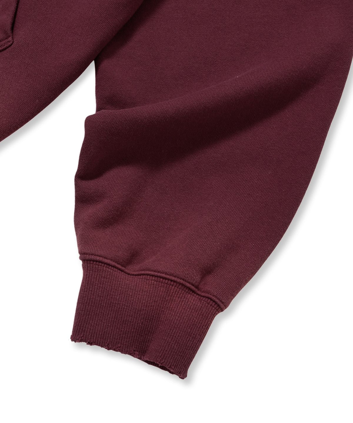 브라운브레스(BROWNBREATH) BROKEN TAG DIRTY HOOD ZIP UP - BURGUNDY
