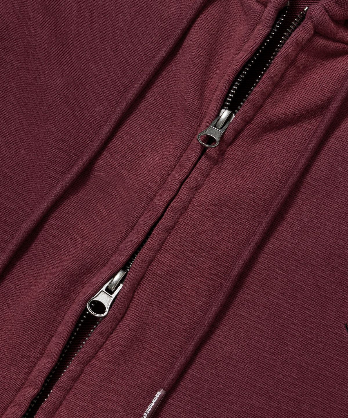 브라운브레스(BROWNBREATH) BROKEN TAG DIRTY HOOD ZIP UP - BURGUNDY