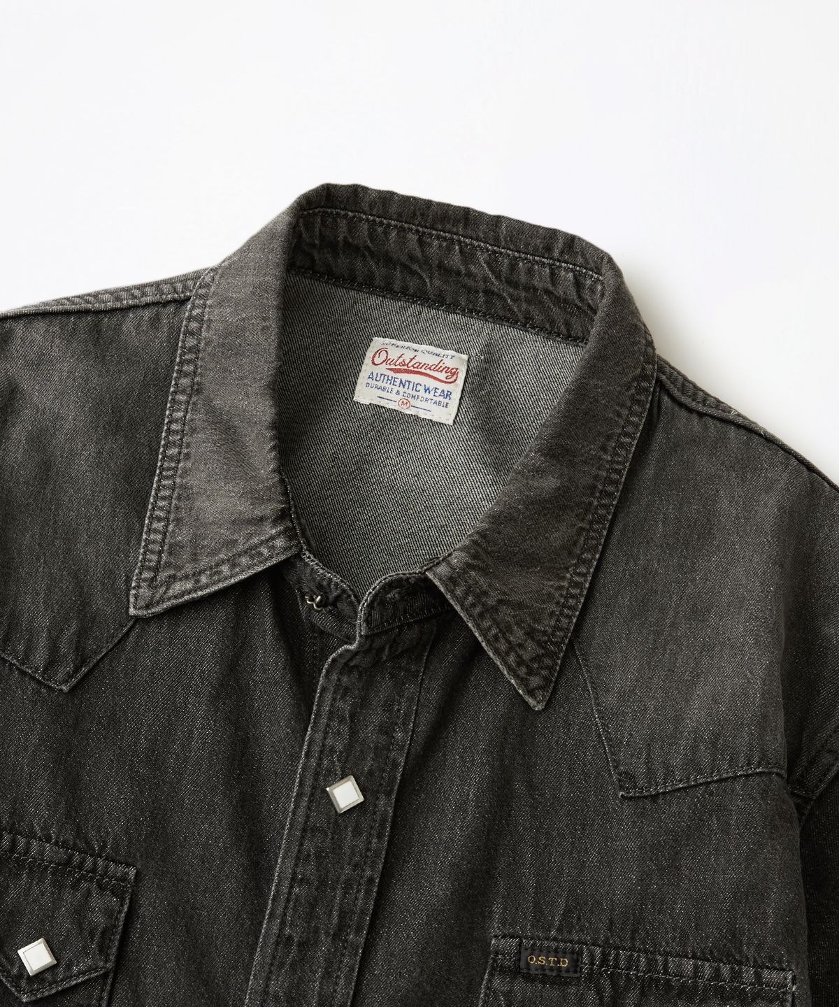 아웃스탠딩(OUTSTANDING) WESTERN DENIM SHIRT_BLACK