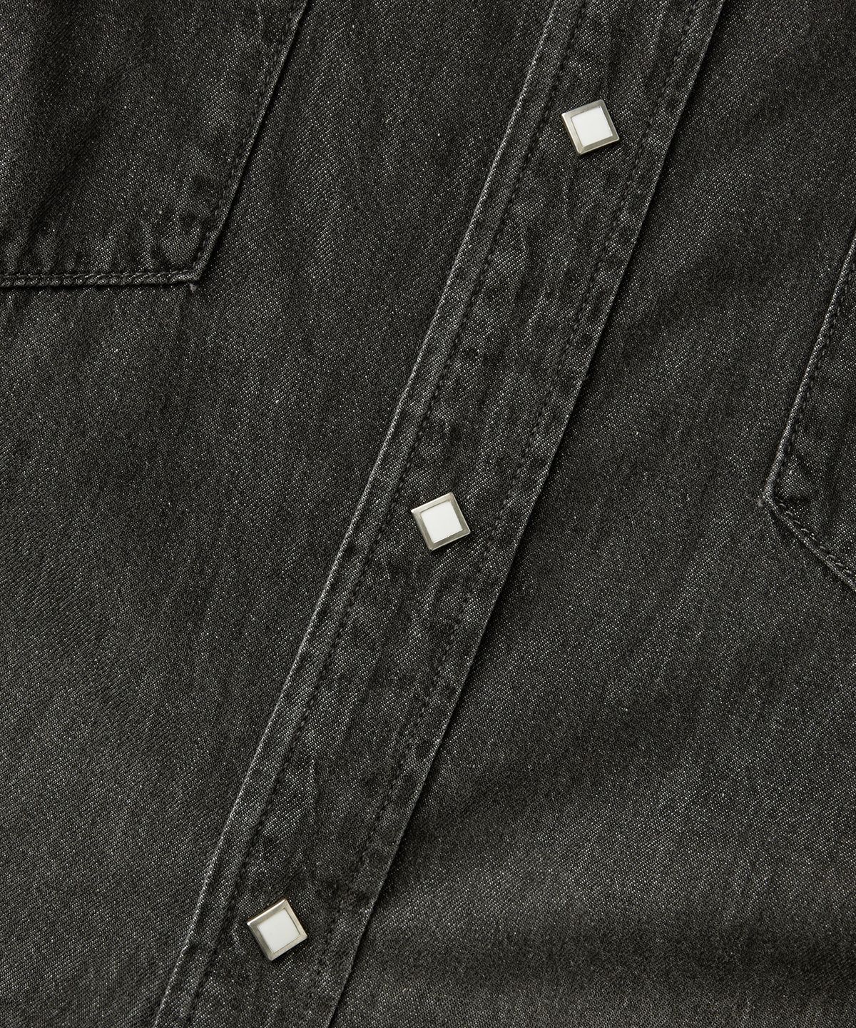 아웃스탠딩(OUTSTANDING) WESTERN DENIM SHIRT_BLACK