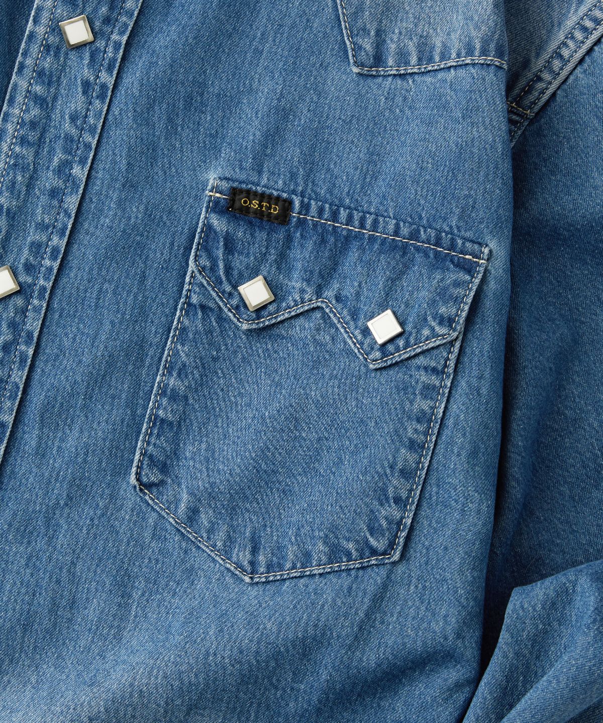 아웃스탠딩(OUTSTANDING) WESTERN DENIM SHIRT_L.BLUE
