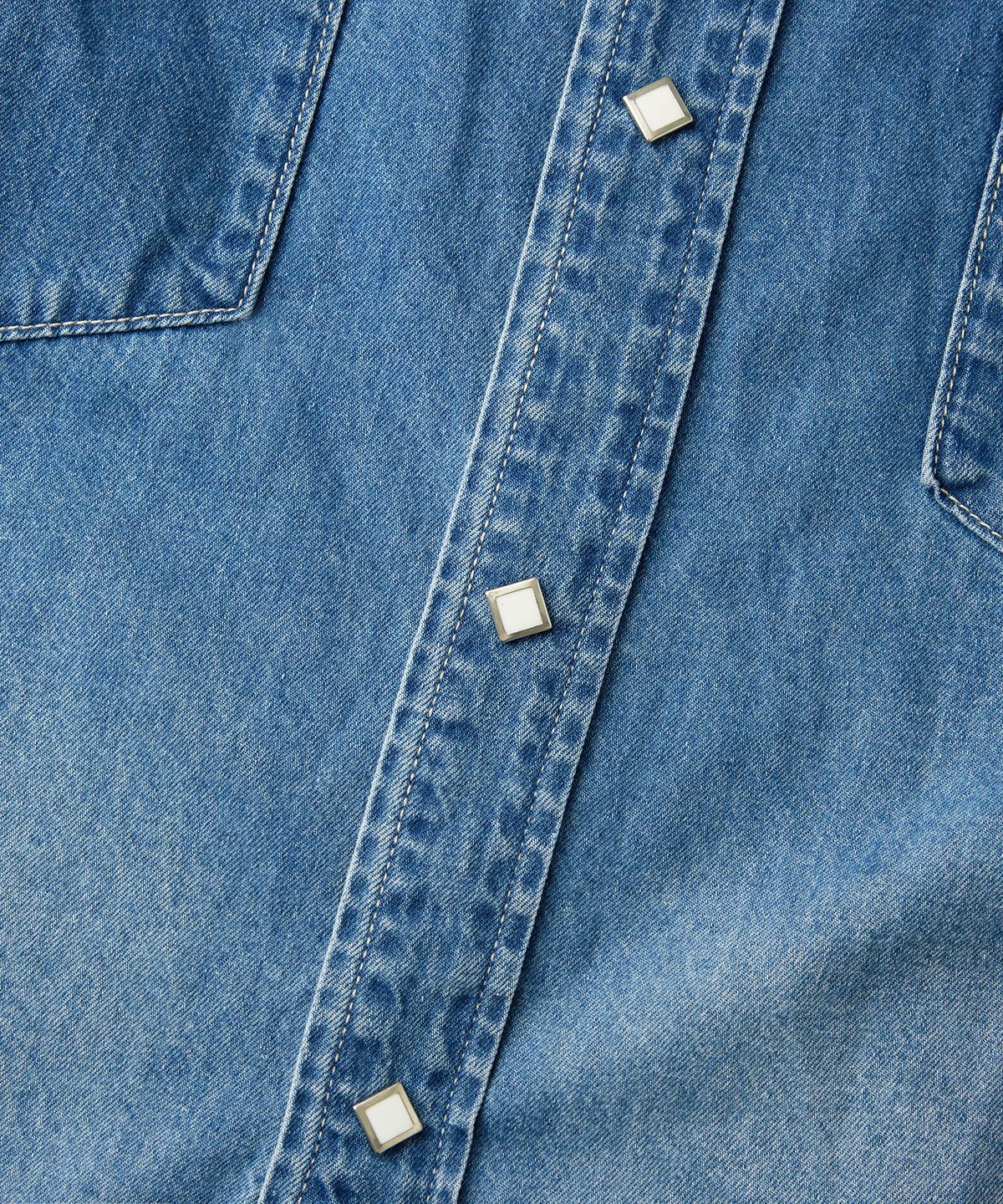 아웃스탠딩(OUTSTANDING) WESTERN DENIM SHIRT_L.BLUE