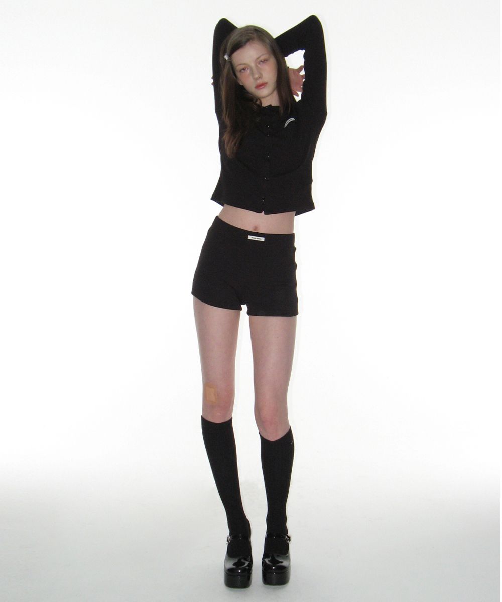 MUSINSA公式 | CRANK ニットマイクロショーツ_ブラック