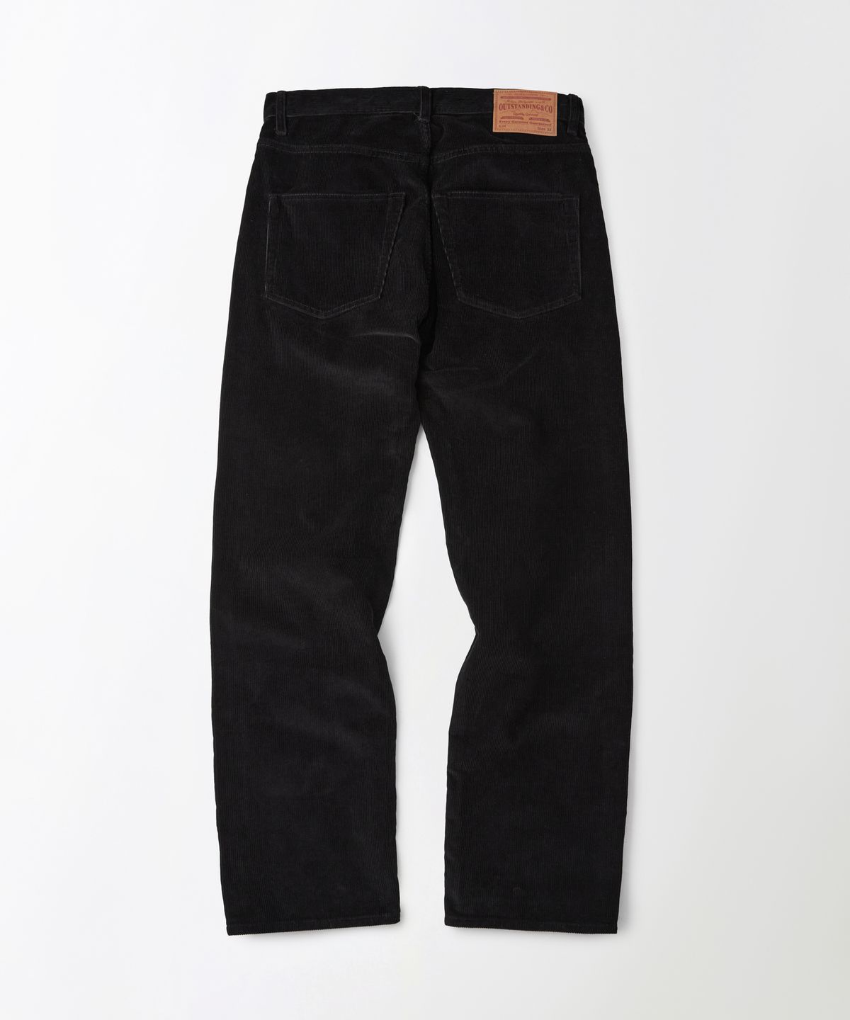 아웃스탠딩(OUTSTANDING) 40S CORDUROY STRAIGHT PANTS_BLACK