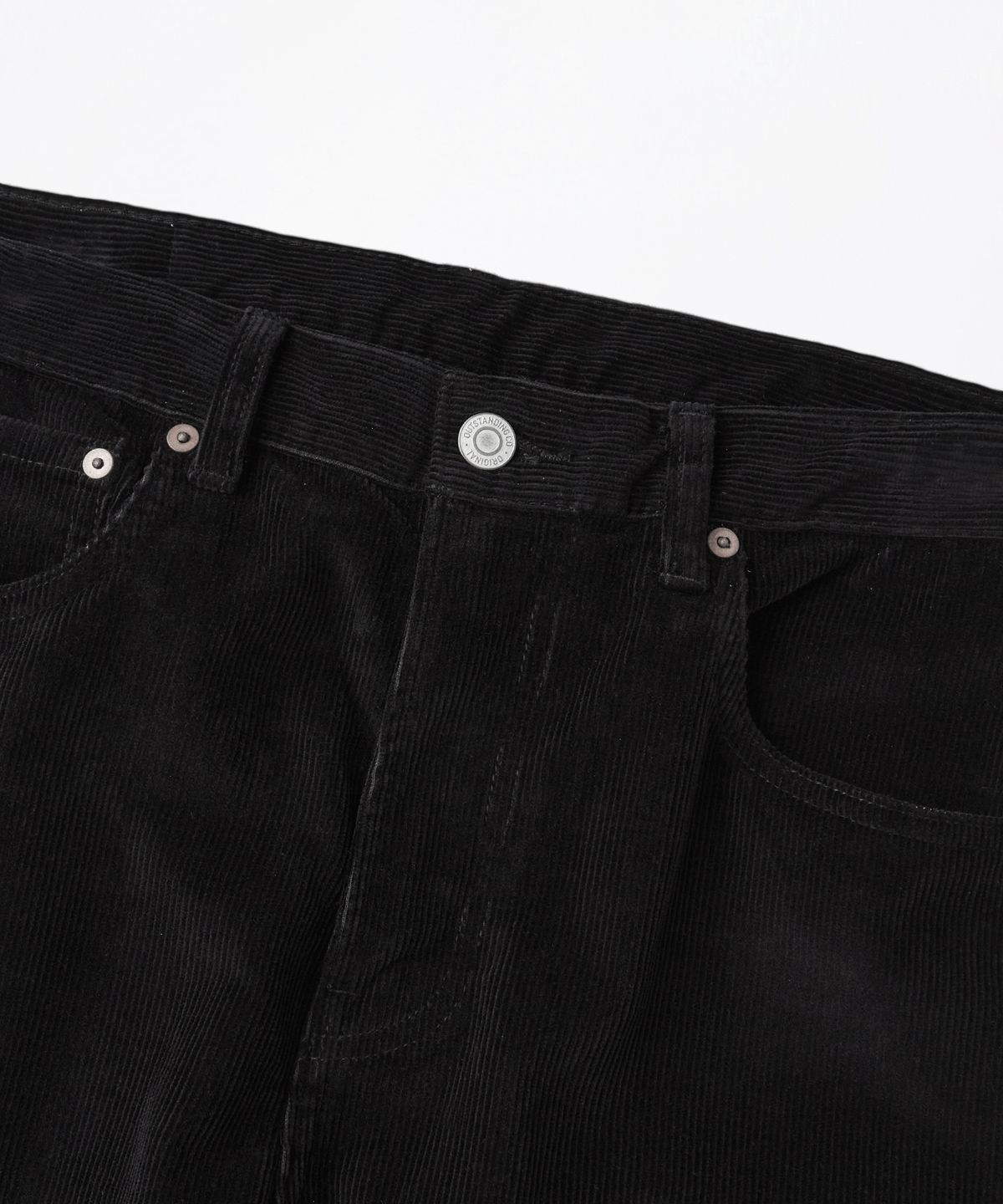 아웃스탠딩(OUTSTANDING) 40S CORDUROY STRAIGHT PANTS_BLACK