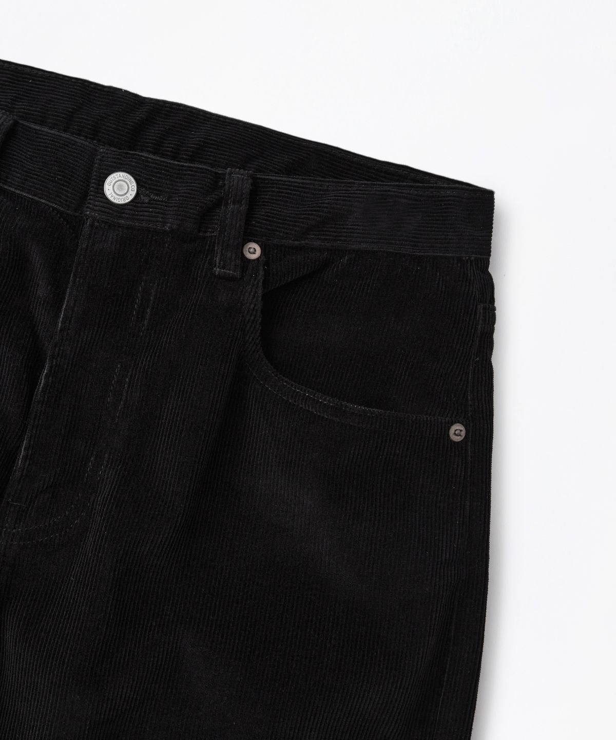 아웃스탠딩(OUTSTANDING) 40S CORDUROY STRAIGHT PANTS_BLACK