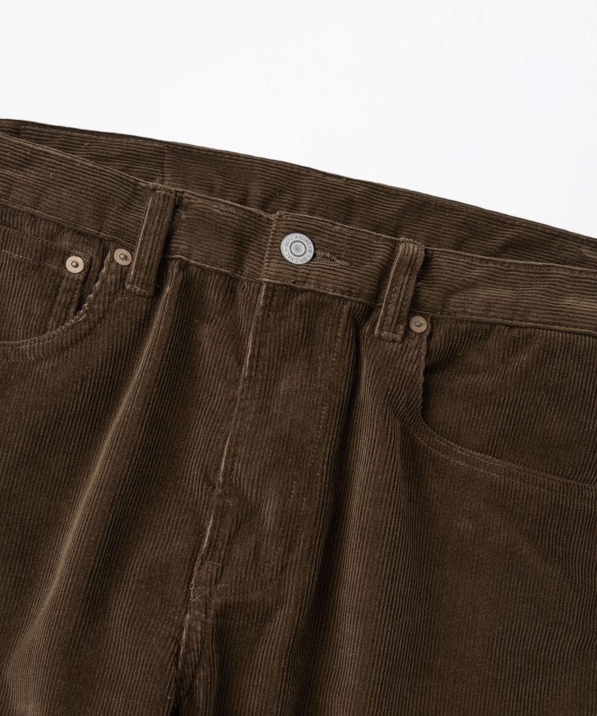 아웃스탠딩(OUTSTANDING) 40S CORDUROY STRAIGHT PANTS_BROWN