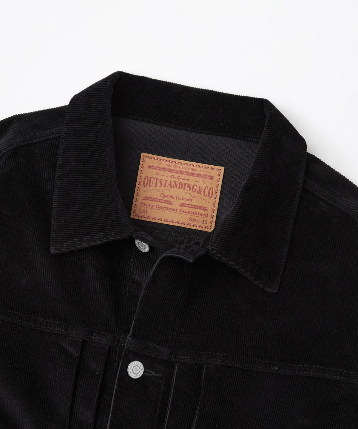 아웃스탠딩(OUTSTANDING) CORDUROY 2ND JACKET_BLACK