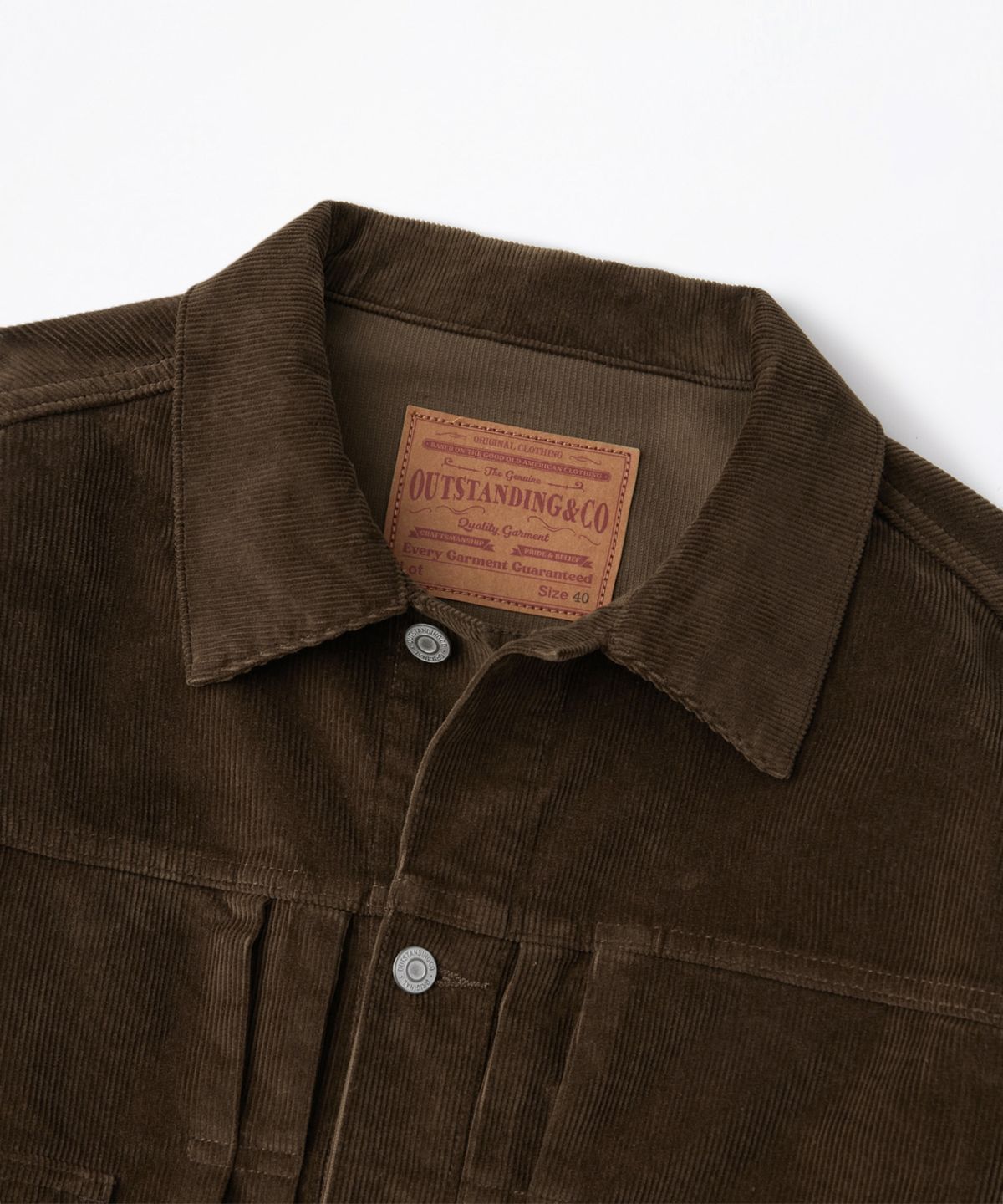 아웃스탠딩(OUTSTANDING) CORDUROY 2ND JACKET_BROWN
