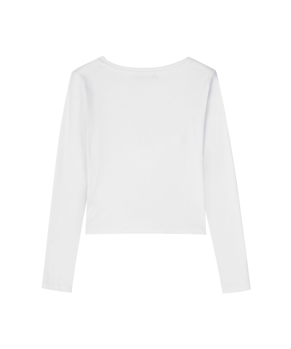 MUSINSA公式 | CRANK ダブルリボンタイトトップ_ホワイト