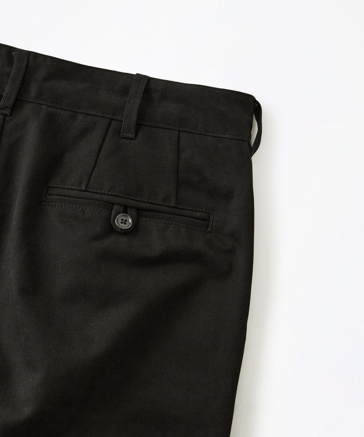 아웃스탠딩(OUTSTANDING) HIGH DENSITY COTTON DOUBLE PLEATED PANTS_BLACK