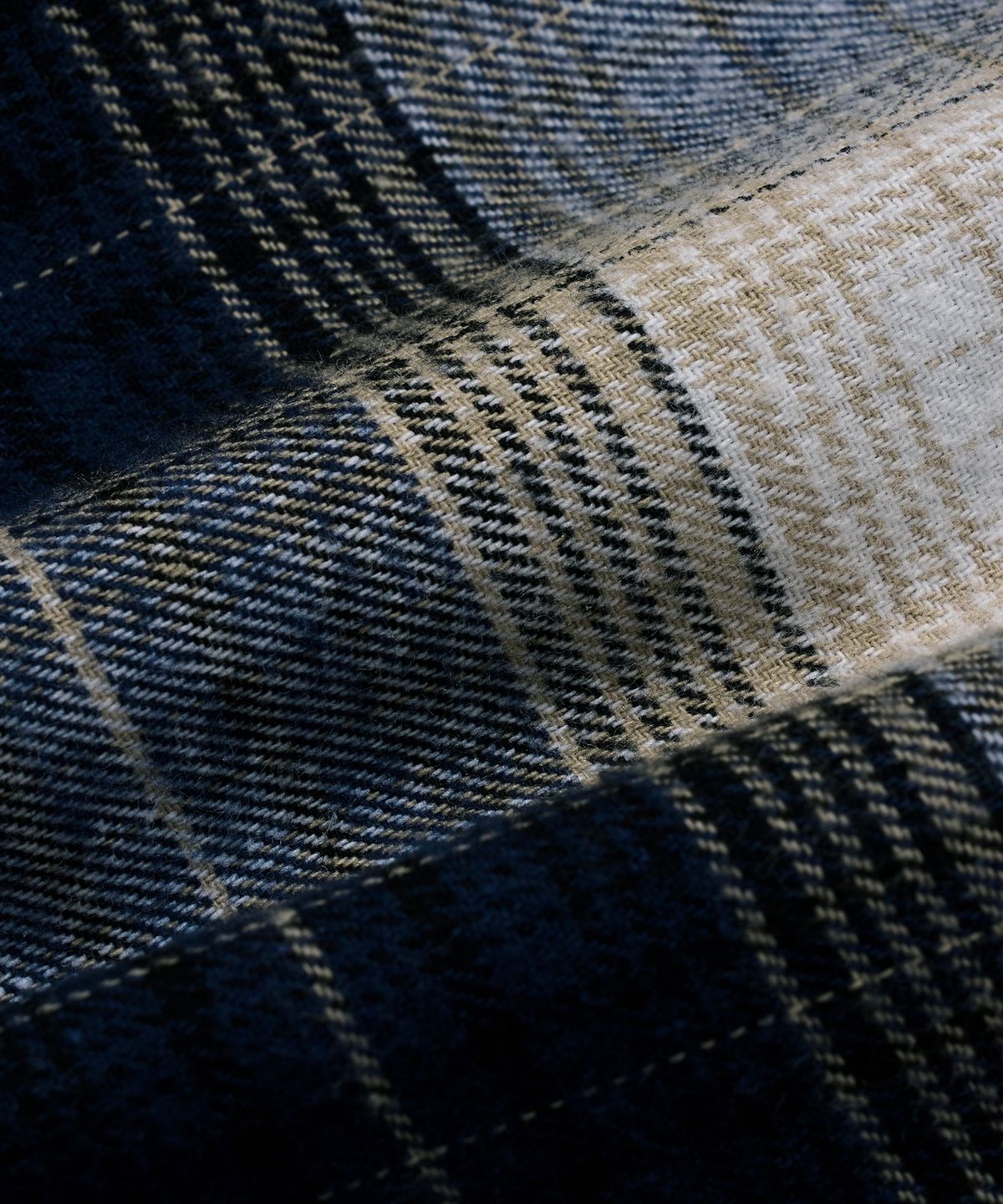 브라운브레스(BROWNBREATH) PATCH CHECK HOOD SHIRTS - NAVY