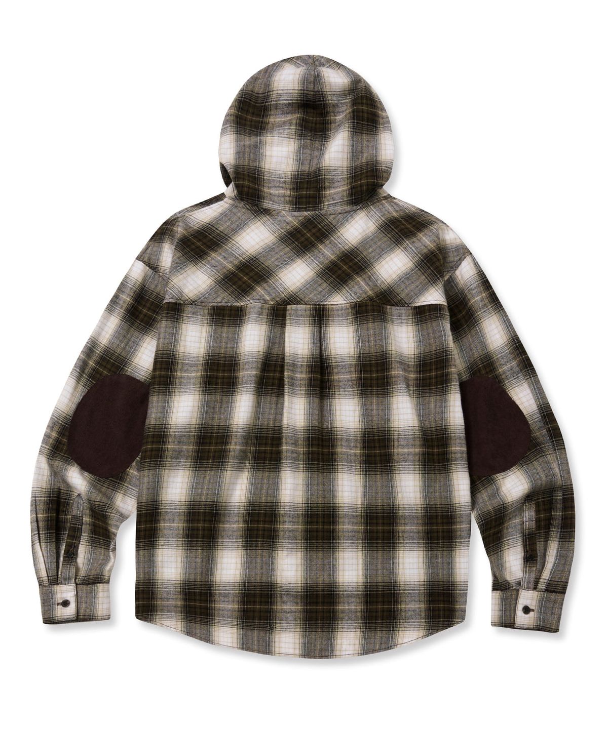 브라운브레스(BROWNBREATH) PATCH CHECK HOOD SHIRTS - BROWN