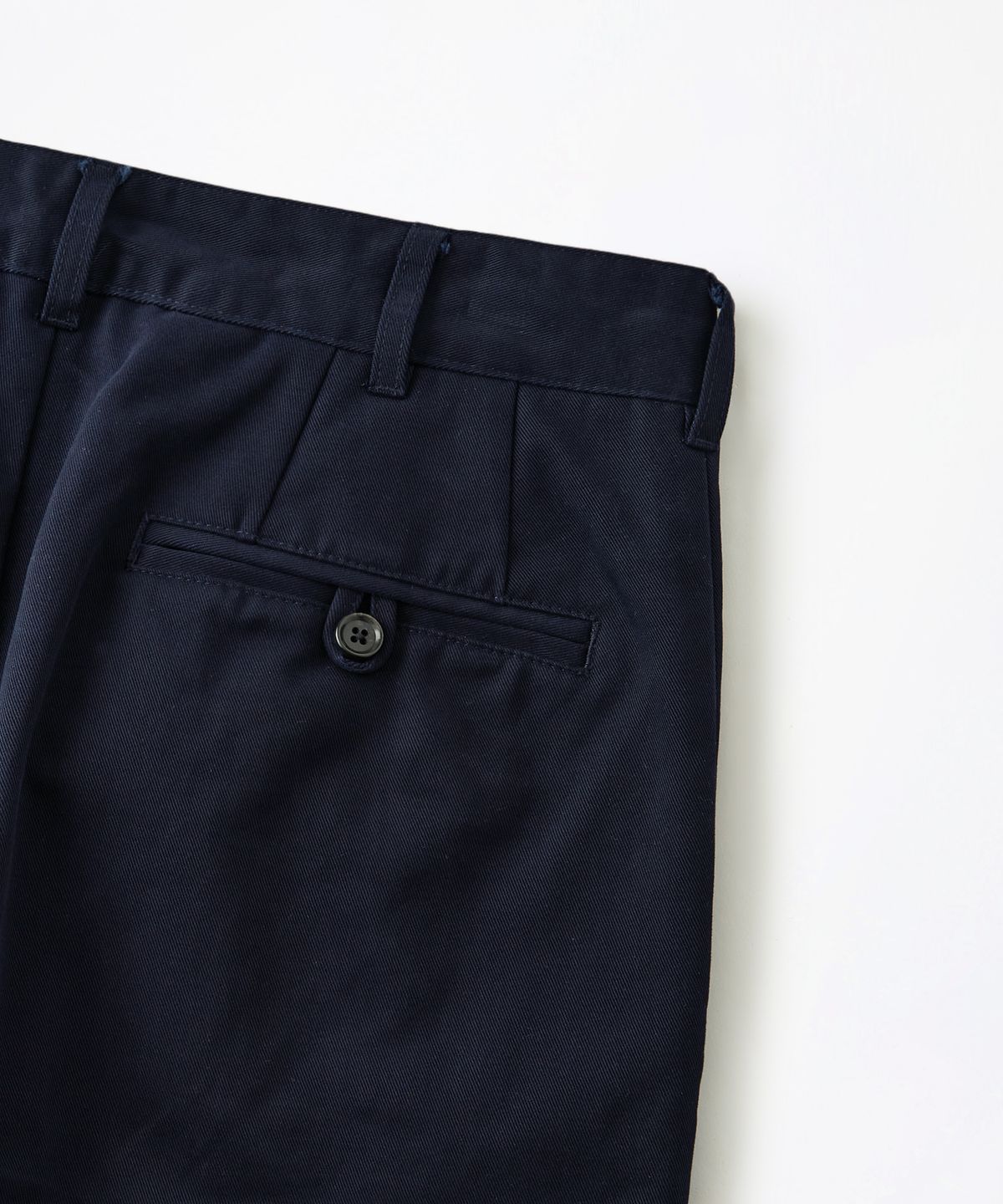 아웃스탠딩(OUTSTANDING) HIGH DENSITY COTTON DOUBLE PLEATED PANTS_NAVY