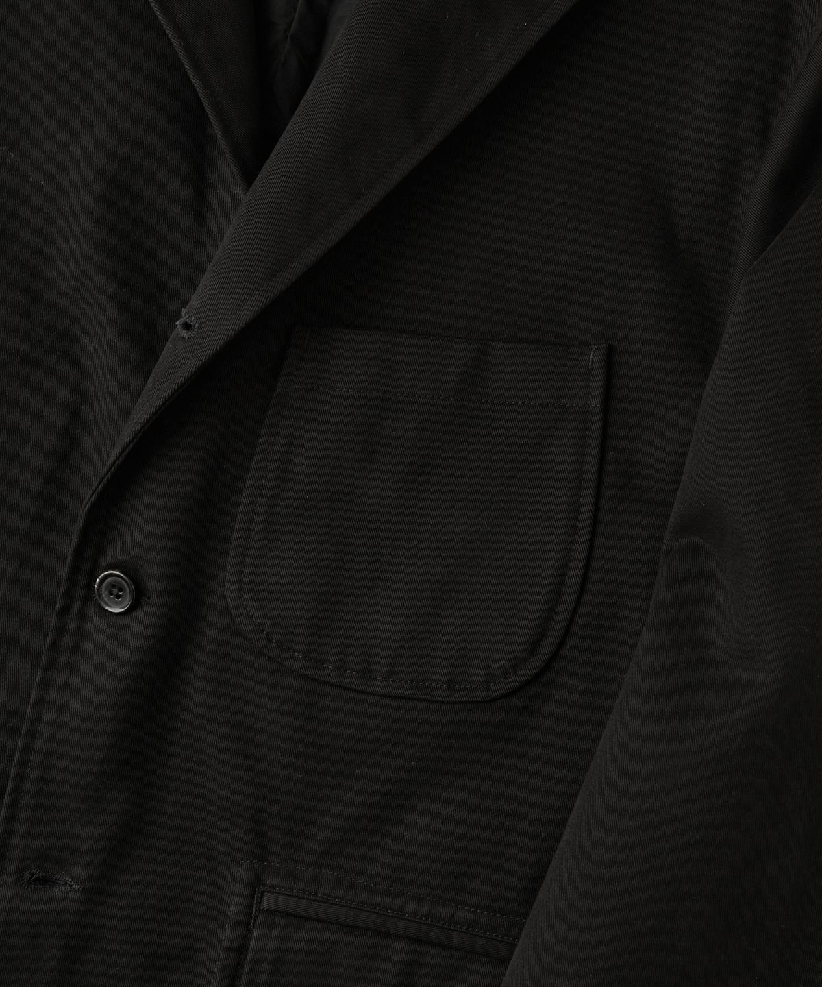 아웃스탠딩(OUTSTANDING) HIGH DENSITY COTTON CLASSIC 3-BUTTON JACKET_BLACK