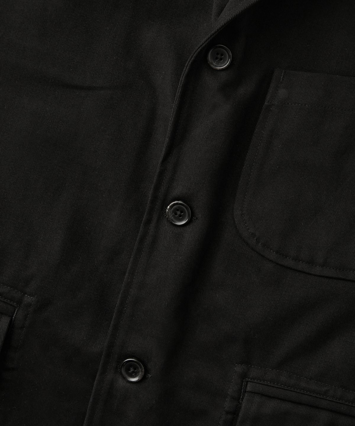 아웃스탠딩(OUTSTANDING) HIGH DENSITY COTTON CLASSIC 3-BUTTON JACKET_BLACK