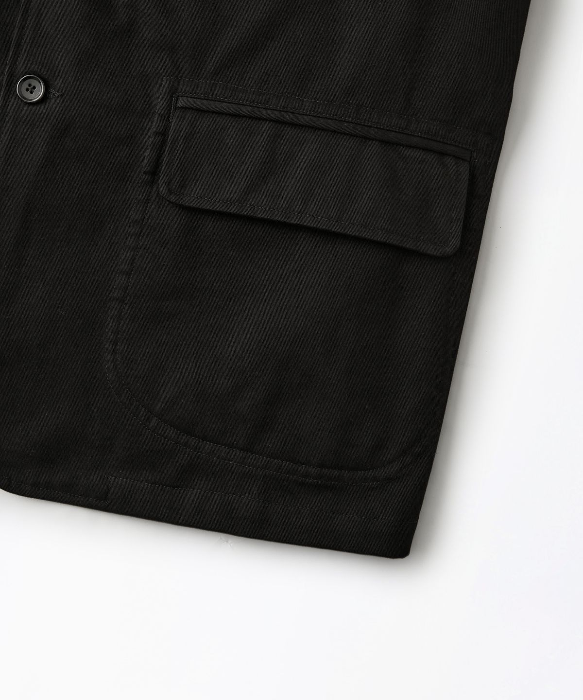아웃스탠딩(OUTSTANDING) HIGH DENSITY COTTON CLASSIC 3-BUTTON JACKET_BLACK