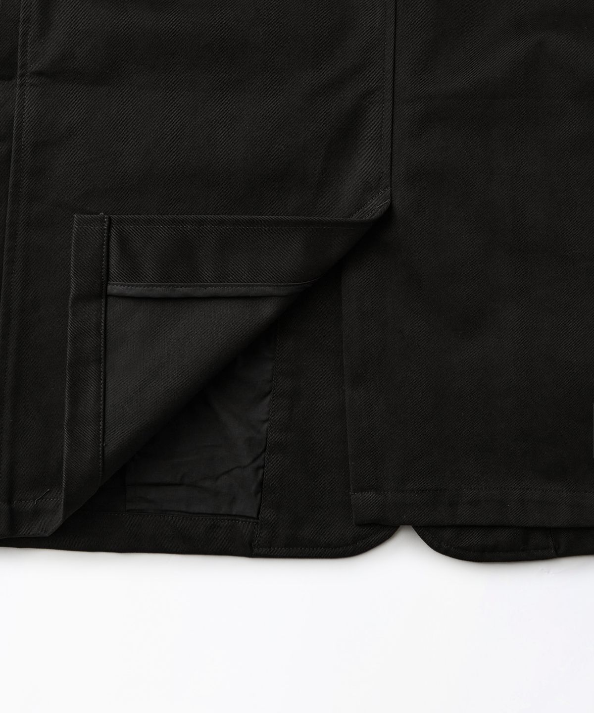 아웃스탠딩(OUTSTANDING) HIGH DENSITY COTTON CLASSIC 3-BUTTON JACKET_BLACK