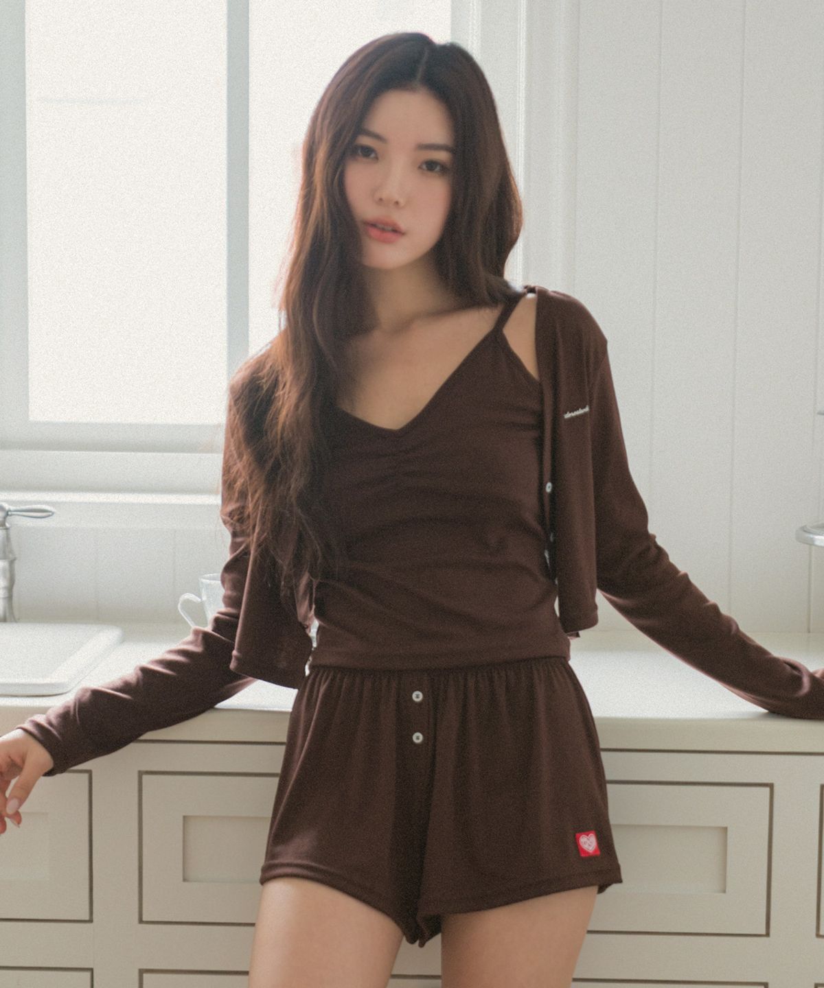 도로시와(DOROSIWA) [SET][3종 구성] 슬리피 펀칭 파자마 세트_6colors