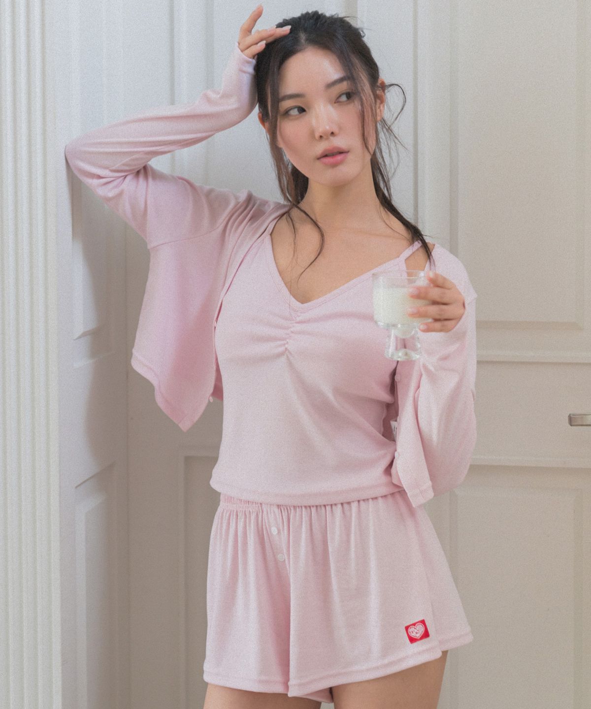 도로시와(DOROSIWA) [SET][3종 구성] 슬리피 펀칭 파자마 세트_6colors