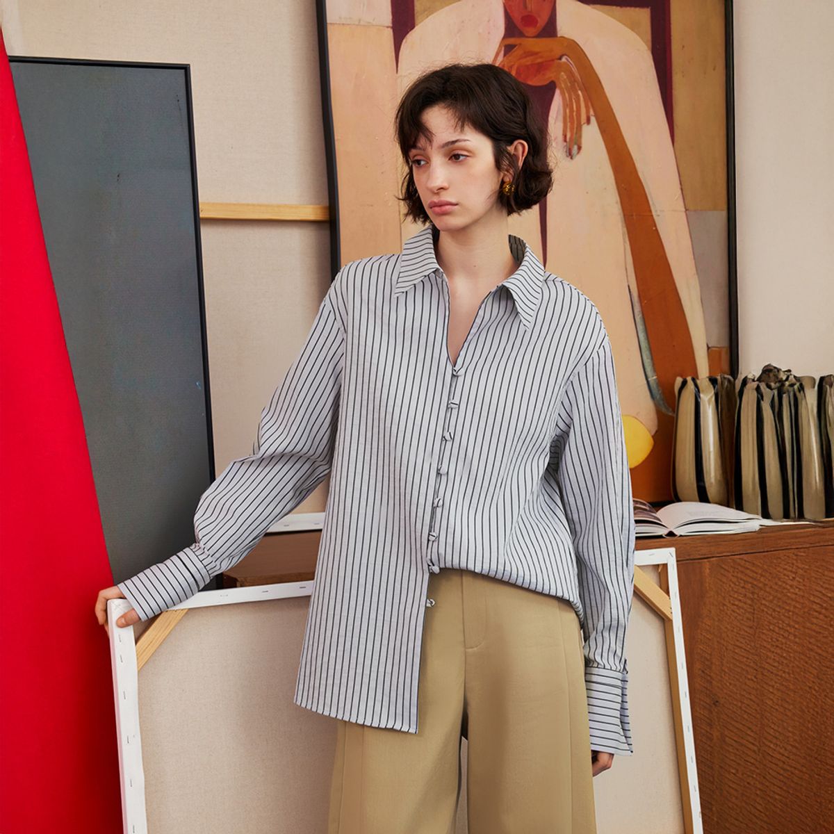 와이와이아이엠(YYIAM) YY_Temperament versatile shirt_2color