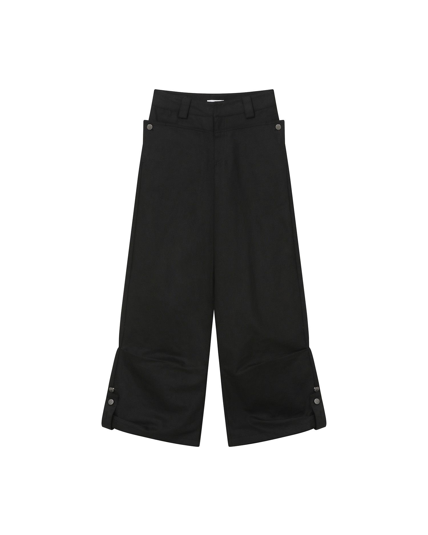 Miseki Seoul pants パンツ　ブラック MUSINSA公式 | MISEKI SEOUL Flap layered wide pants BLACK