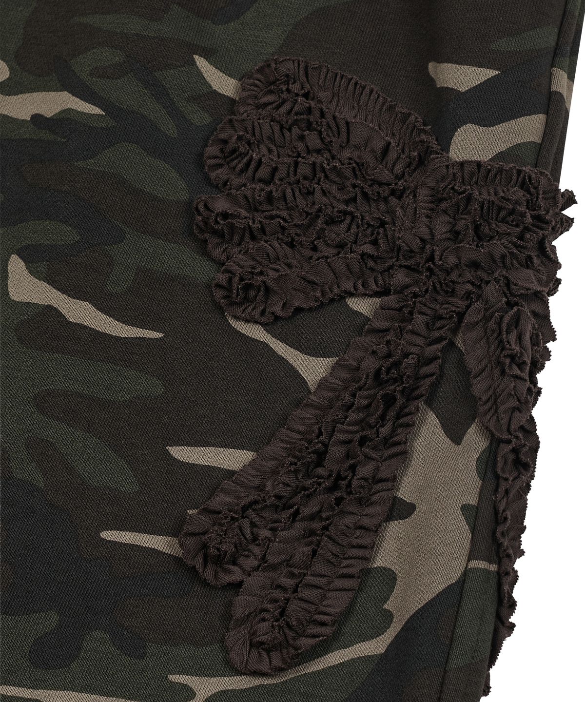 타입서비스(TYPESERVICE) Camo Bow Sweatpants [Khaki]