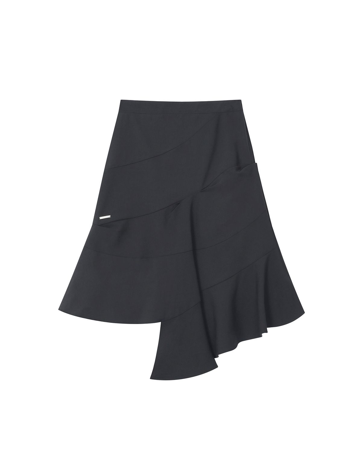 미세키서울(MISEKI SEOUL) Diagonal midi skirt BLACK