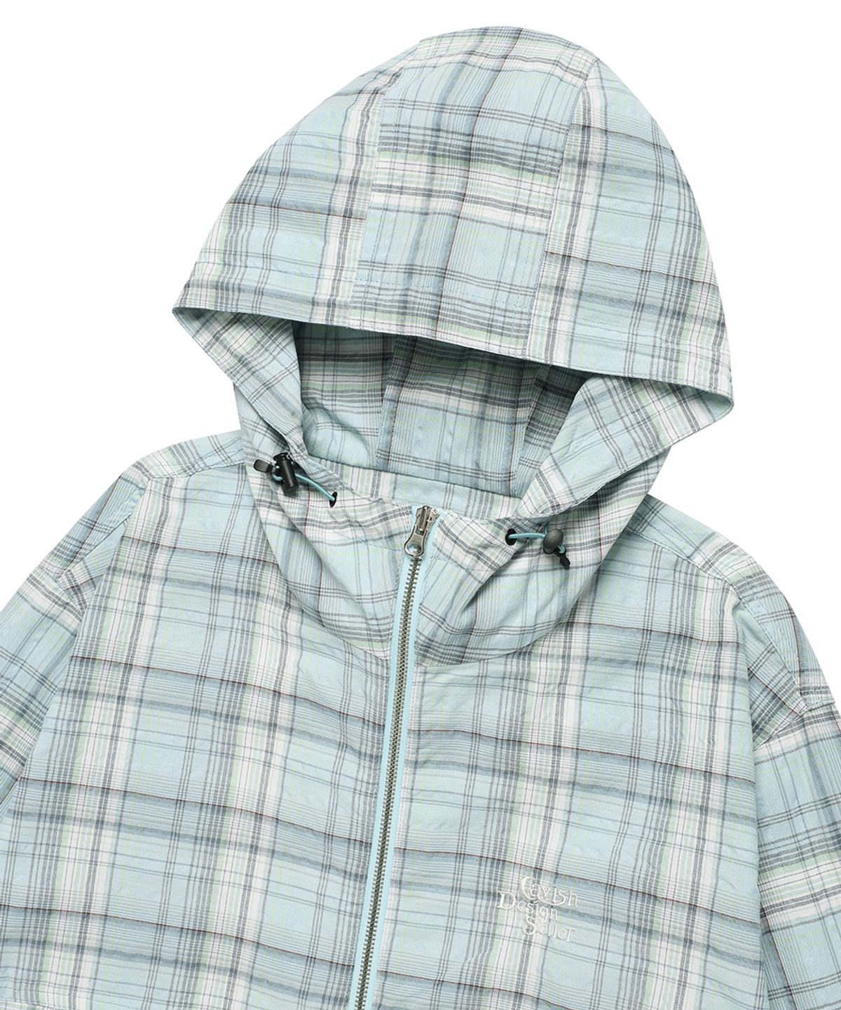 카비시(CAVISH) HOODED CHECK WIND BREAKER GREEN(CV2FSUB962A)