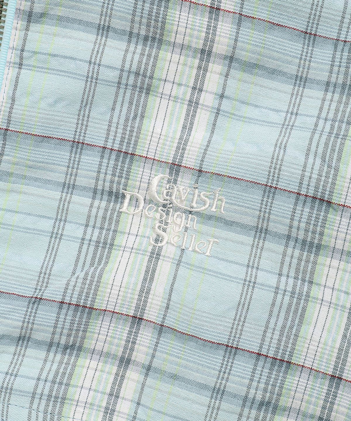 카비시(CAVISH) HOODED CHECK WIND BREAKER GREEN(CV2FSUB962A)