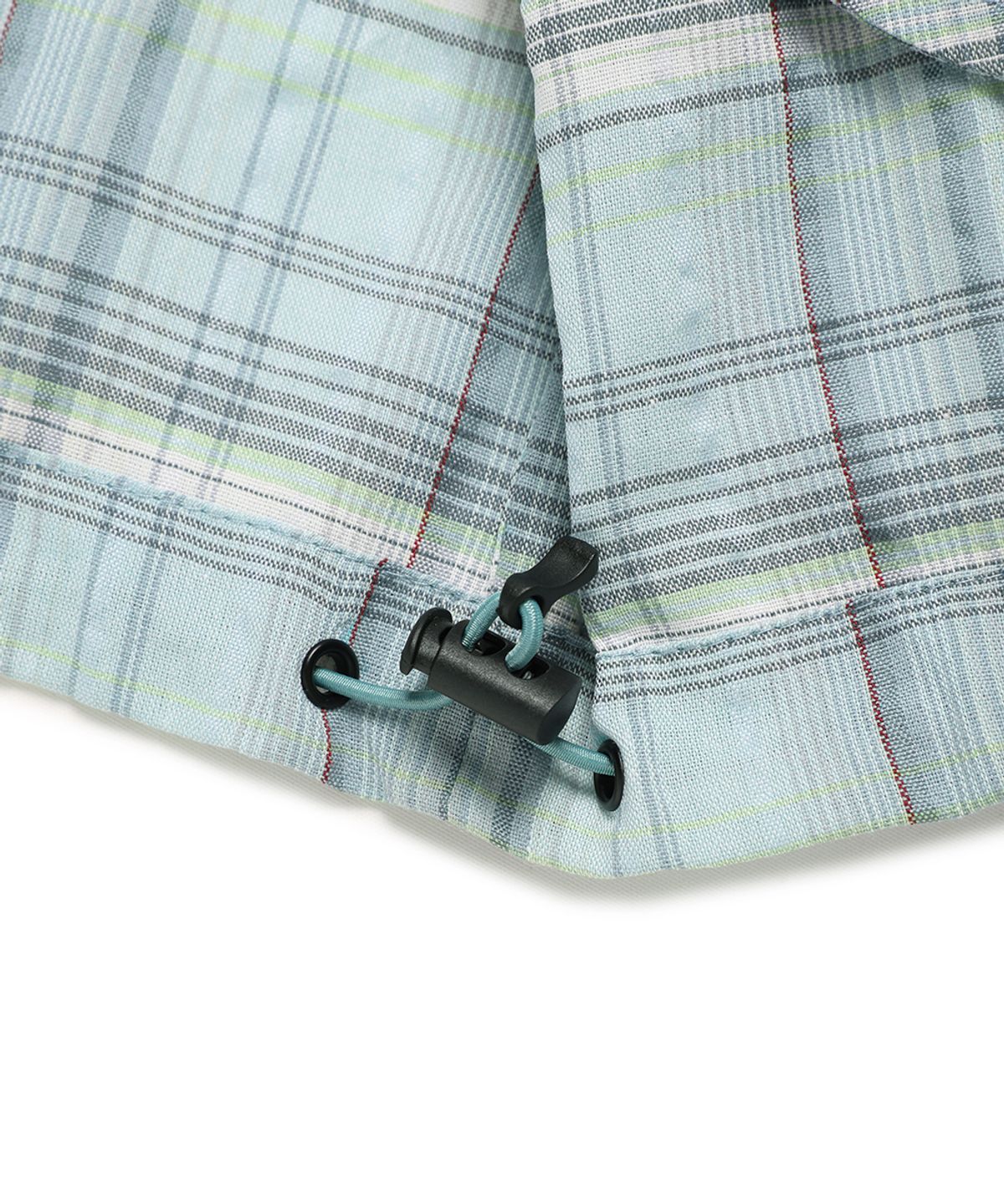 카비시(CAVISH) HOODED CHECK WIND BREAKER GREEN(CV2FSUB962A)