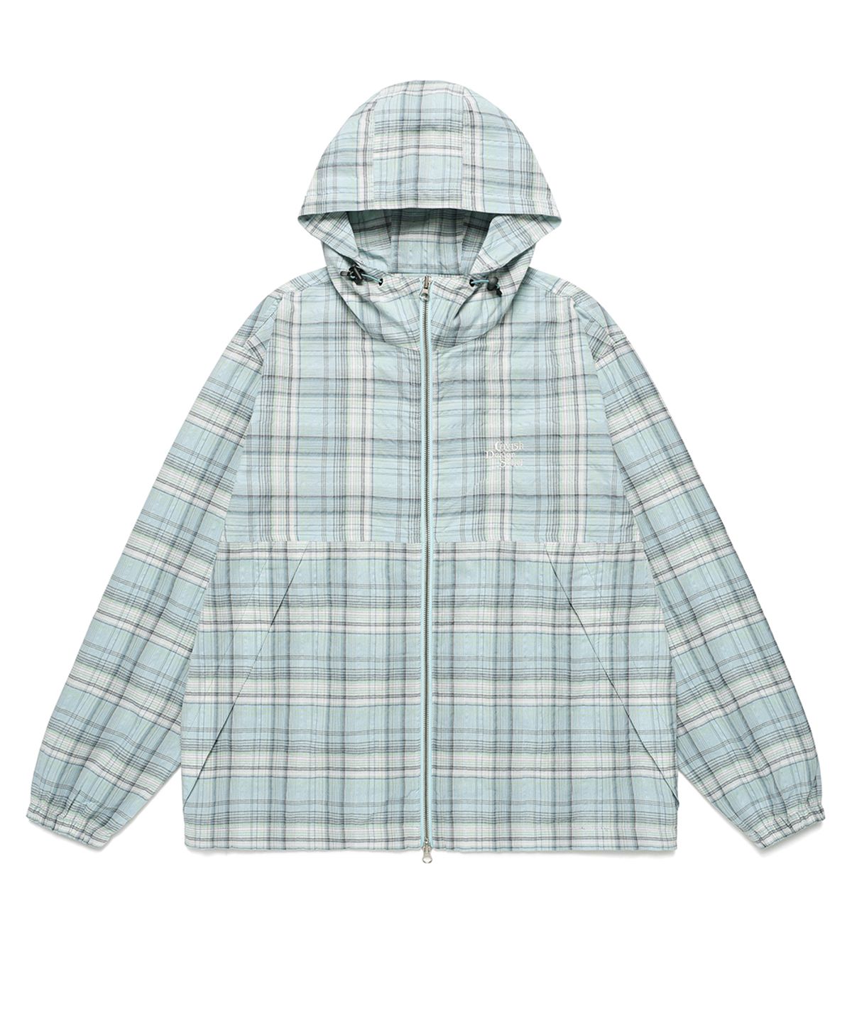 카비시(CAVISH) HOODED CHECK WIND BREAKER GREEN(CV2FSUB962A)