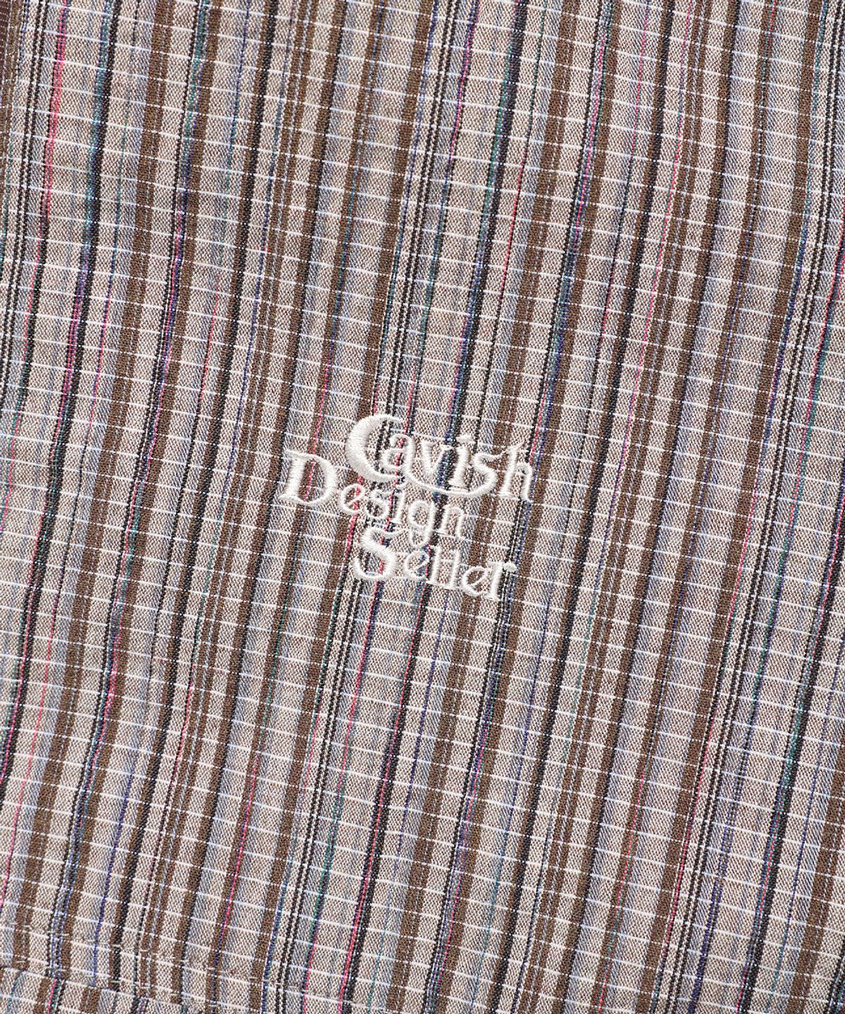 카비시(CAVISH) HOODED CHECK WIND BREAKER BROWN(CV2FSUB962A)